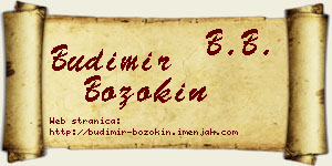 Budimir Bozokin vizit kartica